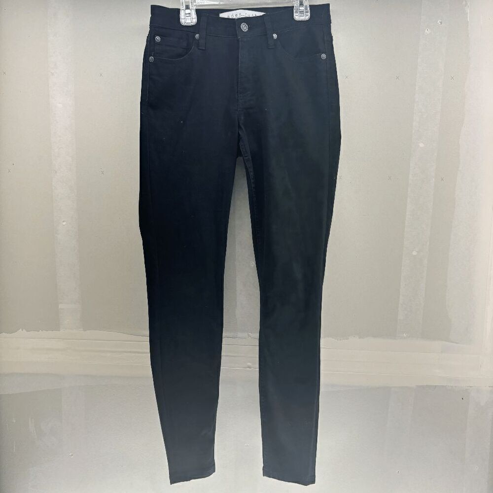 Eden Ruth Mid Rise Julia Skinny Jeans Women's 26/31R‎ 28x31 Black Denim NWOT